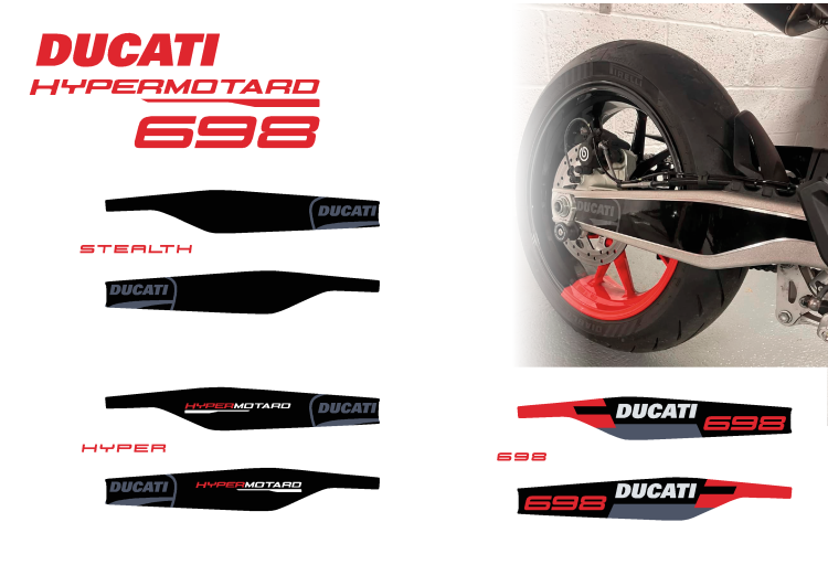 Ducati hypermotard 698 swing arm decals