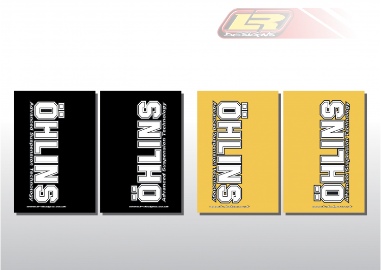 Ohlins Fork Leg Decals
