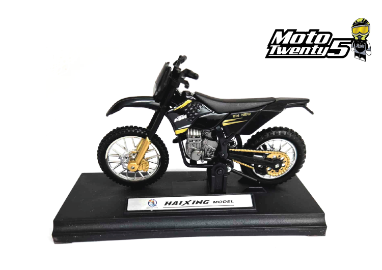 Moto Twenty5 toy enduro bike black 1:18 scale