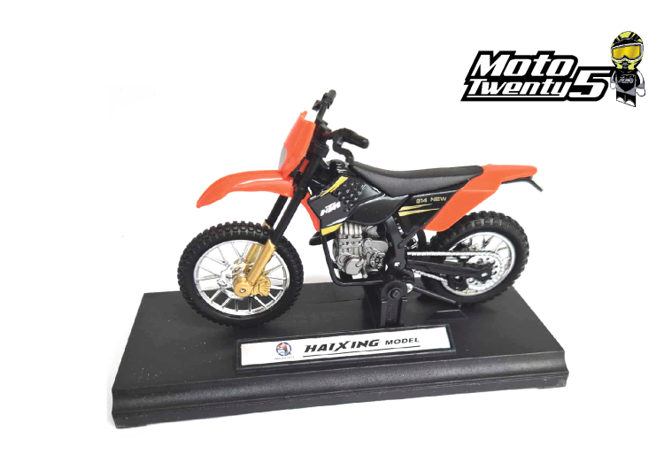 Moto Twenty5 toy enduro bike orange 1:18 scale Moto Twenty5 toy enduro bike orange 1:18 scale
