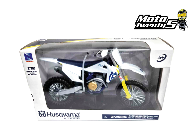 Moto Twenty5 toy husqvarna bike white 1:12 scale Moto Twenty5 toy husqvarna bike white 1:12 scale