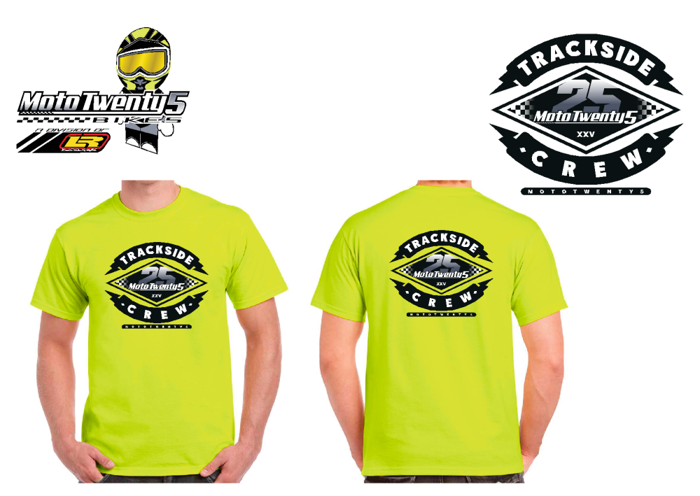 Moto Twenty5 Track Crew Fluro T Shirt Moto Twenty5 Track Crew Fluro T Shirt