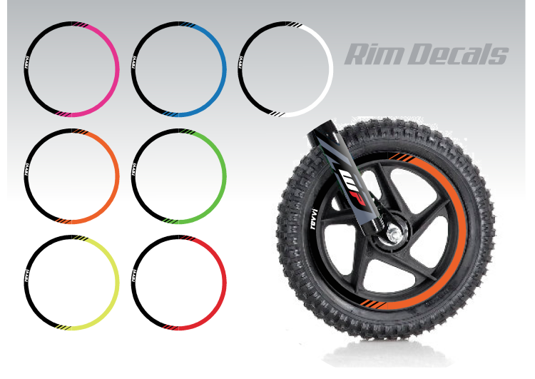 Revvi Rim Decals - To fit Revvi 12" + 16" + 16" plus Revvi Rim Decals - To fit Revvi 12" + 16" + 16" plus