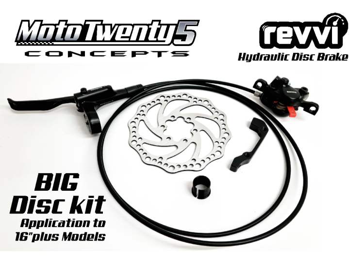 Revvi 16 plus shimano Hydraulic big Disc Brake upgrade kit