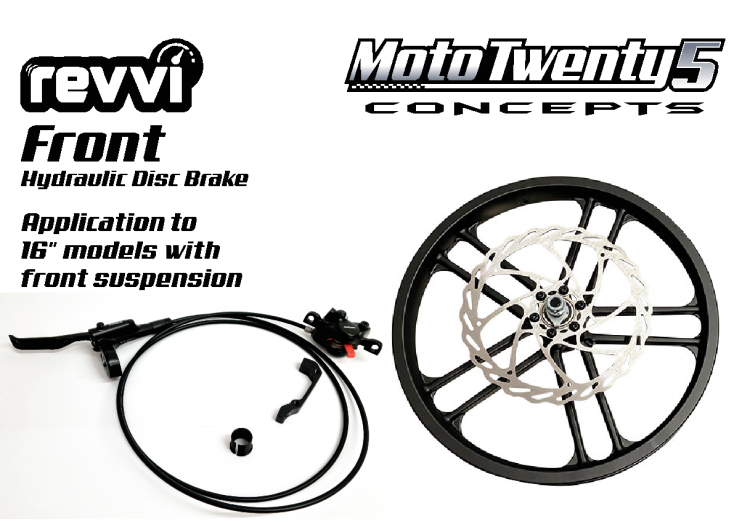 Revvi 16 front shimano Hydraulic Disc Brake upgrade kit Revvi 16 front shimano Hydraulic Disc Brake upgrade kit