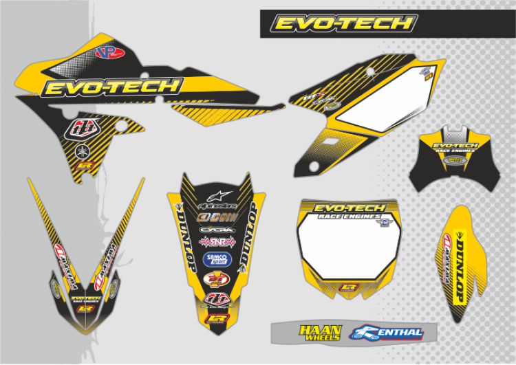 YAMAHA EVOTECH DECAL KIT – YELLOW